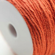 Шнур конопляный, цвет оранжево-красный, 2 мм (уп 5 м)