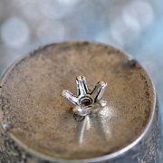 Шапочка для бусин "Паучок", цвет античное серебро, 7x4 мм (уп 30 шт)