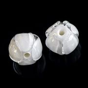 Бусина, Мурано "Бутончик", белый, 13х12 мм