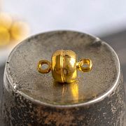 Застежка магнитная "Макарон", цвет золото, 12х7 мм