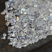 Бусина, стекло осколки, цвет прозрачный АВ, 1.5-2x1.5-2 мм (уп. 20 гр.)
