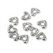 Подвеска металл "Сердце", покрытие платина, 10x11x4 мм