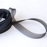 Ювелирная сетка плоская, пластик, цвет черный, ширина 15 мм