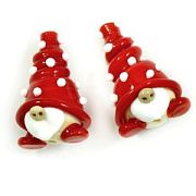 Бусина, Мурано "Гном Кристмас", фигурная, 23-26х16-18 мм