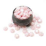 Кабошон акриловый "Жемчужный цветок", цвет розовый, 9.5x10x4 мм (уп 20 шт +/-2 шт)