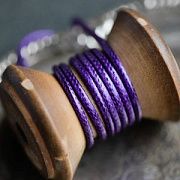 Шнур вощеный, цвет фиолетовый, 2 мм