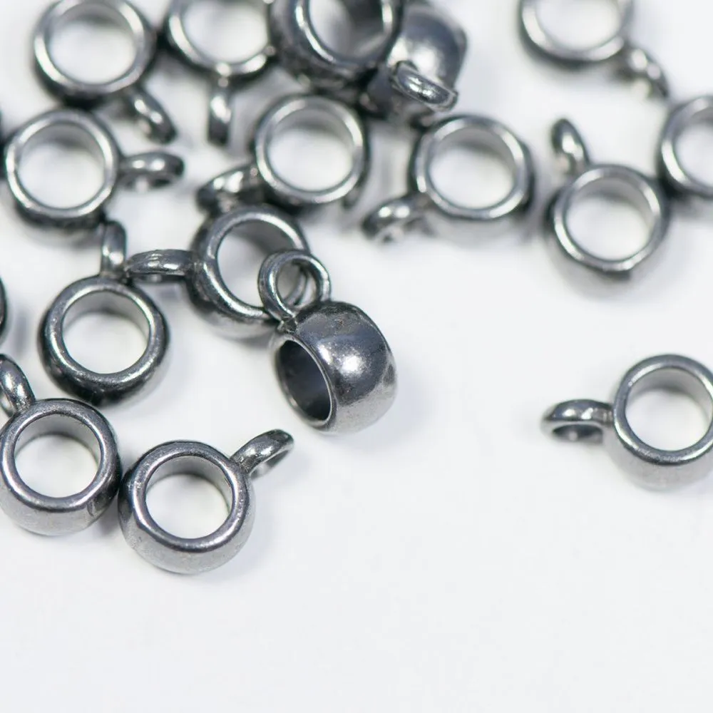 бейл "бочонок", цвет черный, 9x6x4 мм