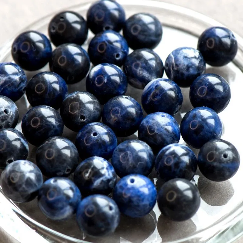 бусина содалит 12, цвет синий, 12 мм