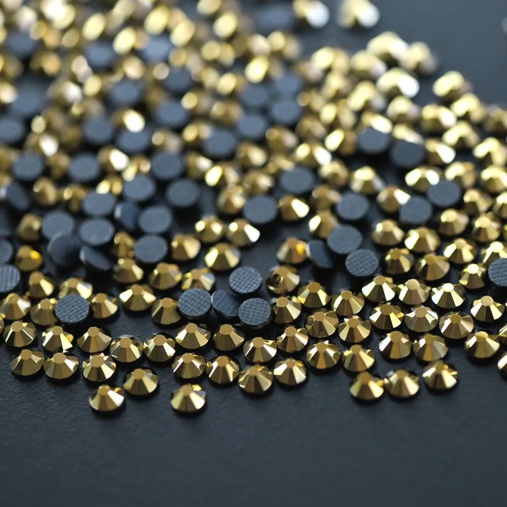 стразы термоклеевые горячей фиксации dmc, т.золотой ав, ss16