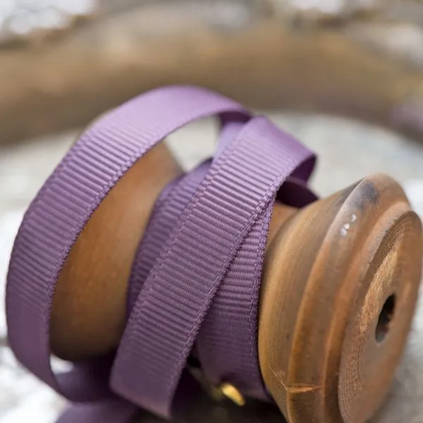 лента репсовая, цвет фиолетовый, ширина 9.5 мм ленты
