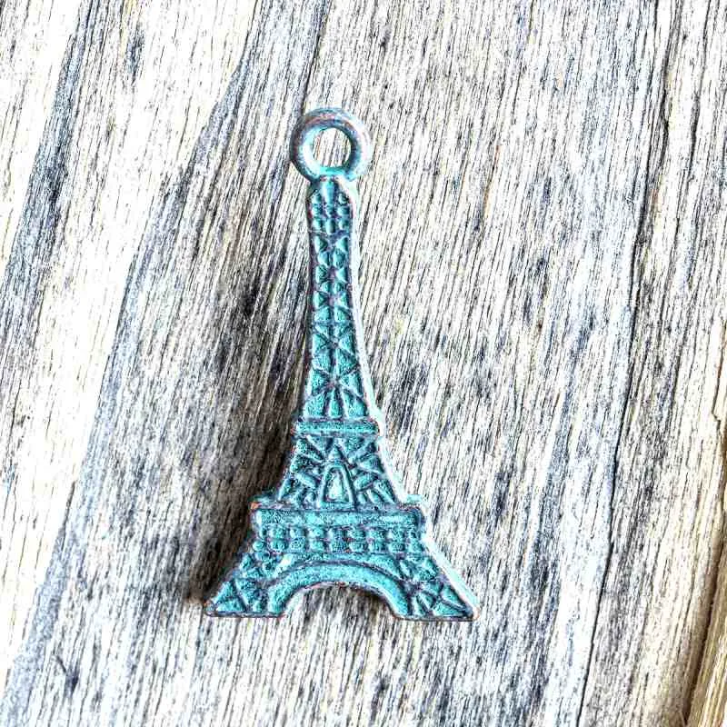 подвеска металлическая "башня", цвет античная бронза/патина, 25x13x2 мм