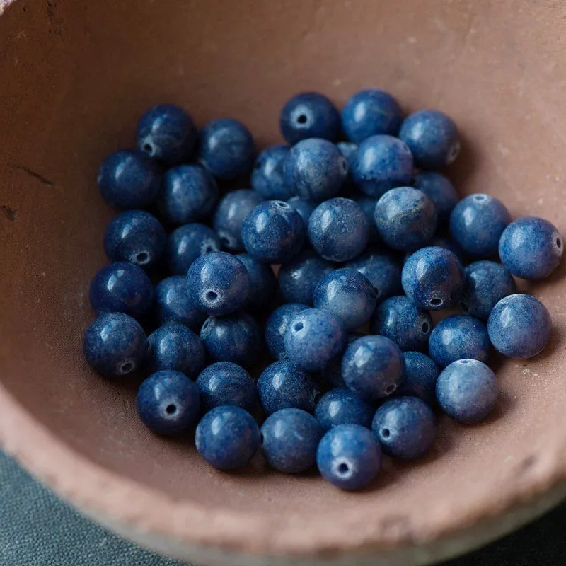 бусина авантюрин 8, цвет синий, 8 мм