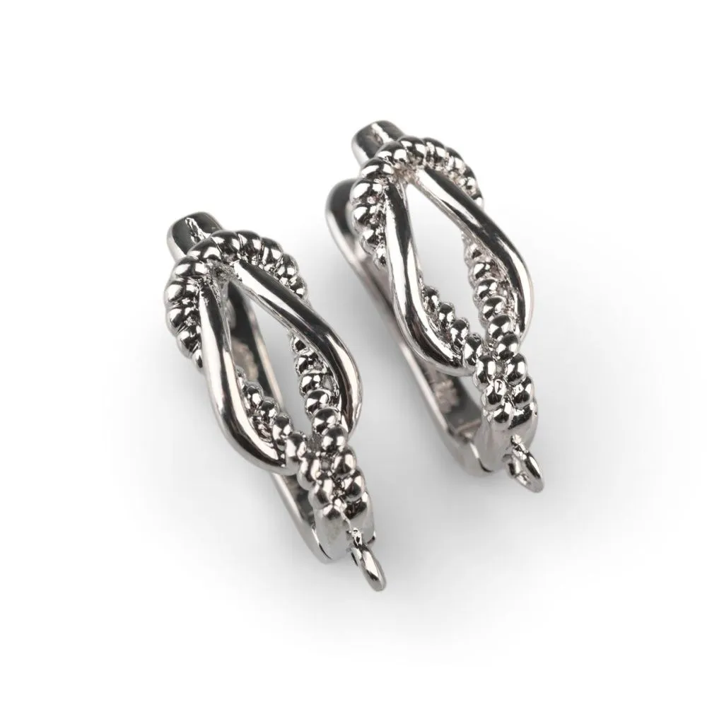 швензы "нодо", покрытие платина, 18.5x12x6.5 мм 