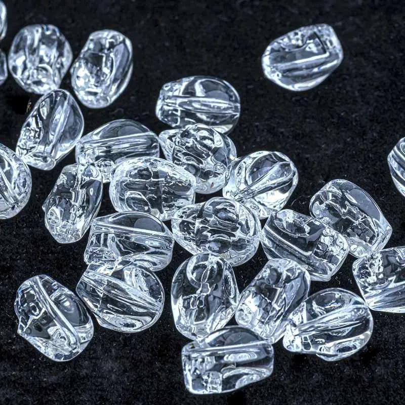 бусина "череп", стекло, цвет прозрачный, 13x10x10 мм