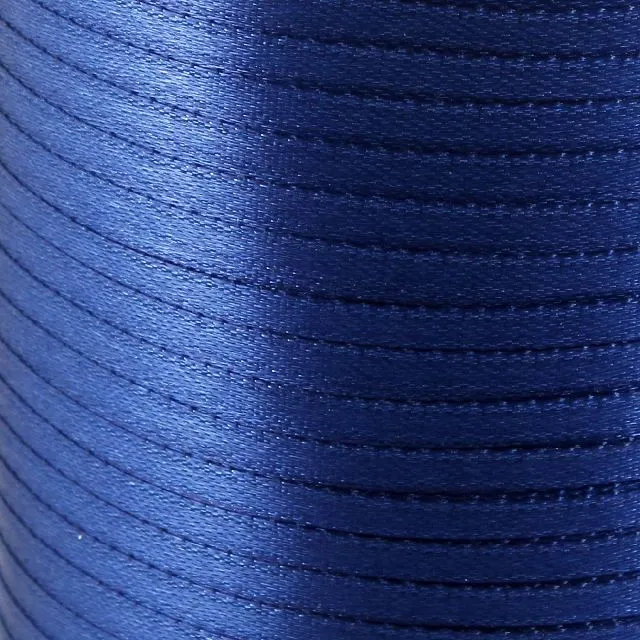 лента, атлас, цвет королевский синий, ширина 3 мм ленты
