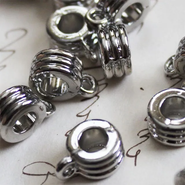 бейл "бублик", цвет платина, 9х12х4 мм