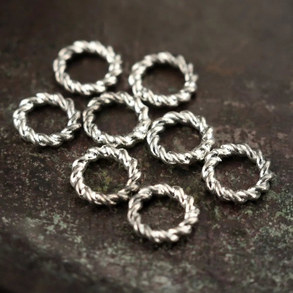 колечко соединительное витое, цвет платина, 6x1 мм