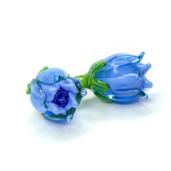 бусина, мурано "колокольчик", фигурная, барвинковый, 17х14 мм