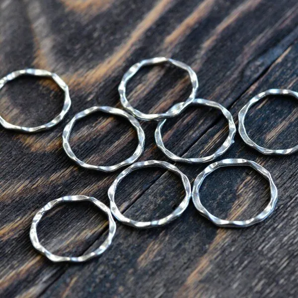 коннектор "кольцо №2", цвет платина, 22x1.5 мм