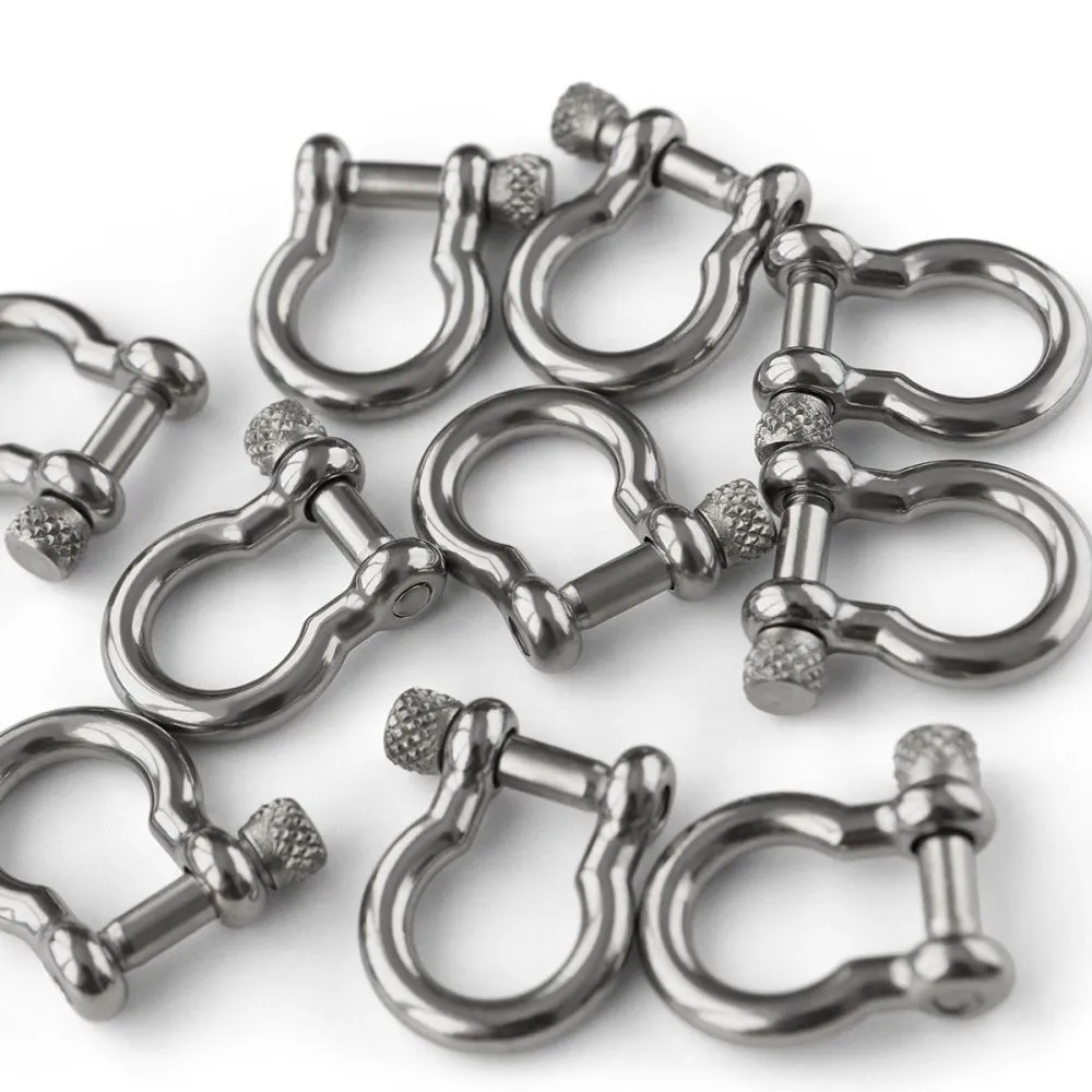 замочек-карабин "скоба", 304 stainless steel, цвет стальной, 24.5x22x7.5 мм