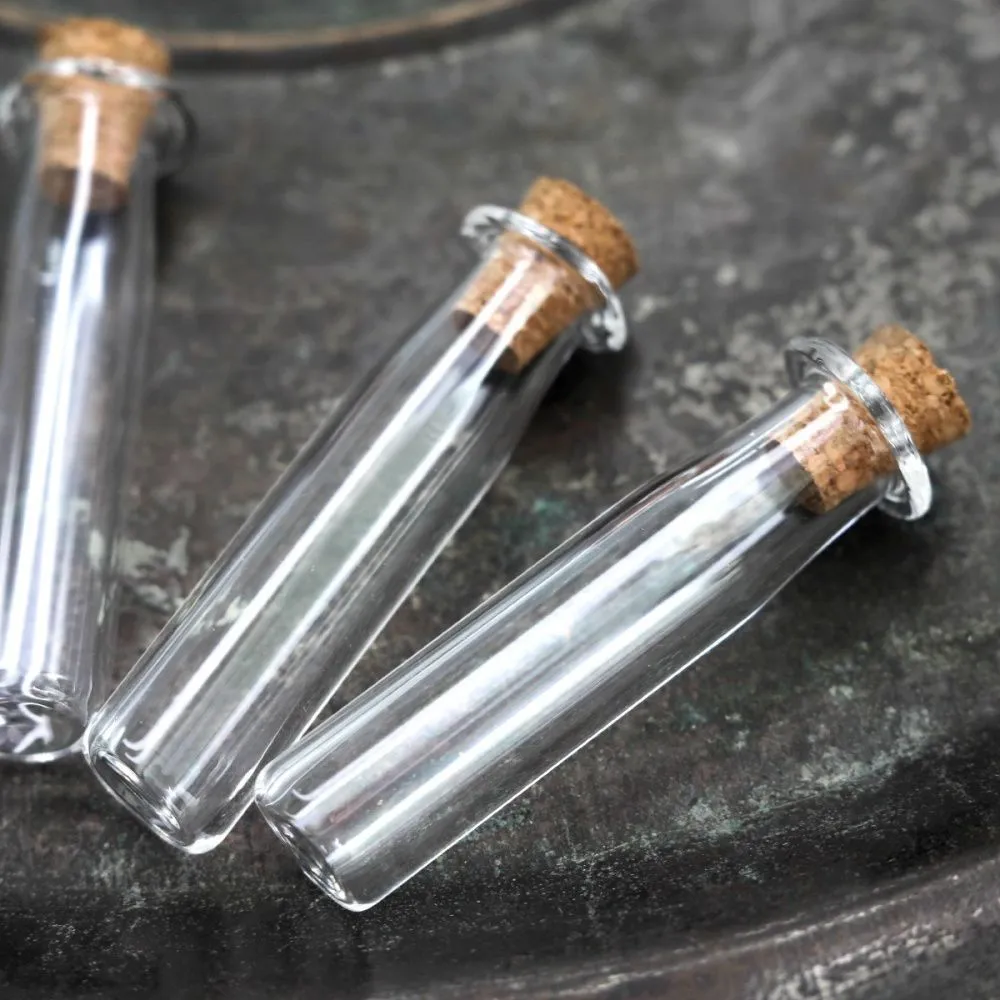 колба с крышкой, прозрачная, 48x10 мм