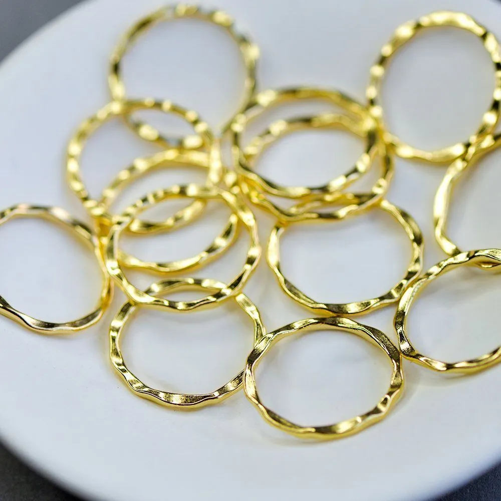 коннектор "кольцо №2", цвет золото, 22x1.5 мм