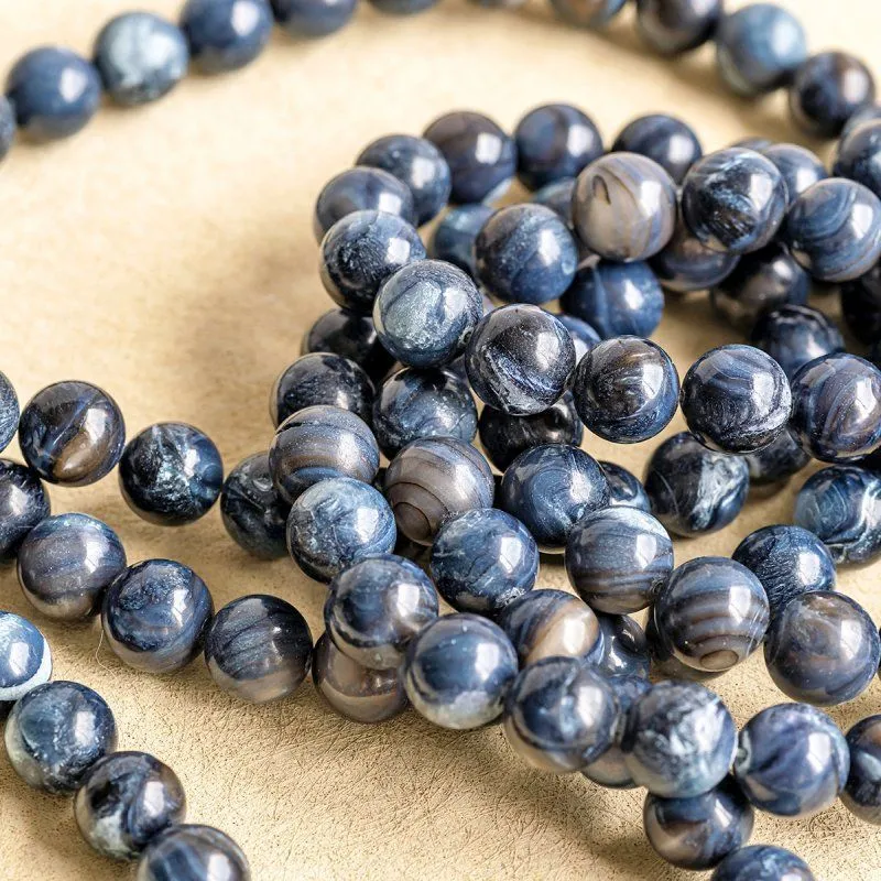 бусина из ракушки, "сишелл", цвет сиренево-черный, 10 мм