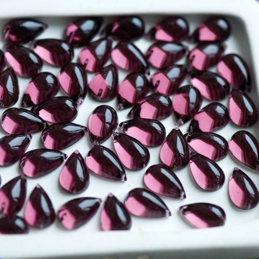 стразы пришивные "капля", акрил, цвет бордовый, 15х9х6 мм