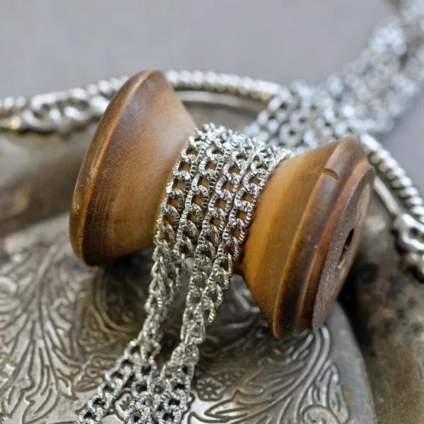 цепочка "мета", цвет платина, звено 6x4x1 мм