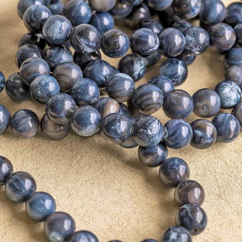 бусина из ракушки, "сишелл", цвет сиренево-черный, 10 мм