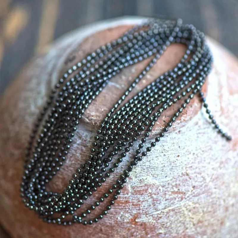 цепочка "шарик", цвет черный, шарик 1.5 мм