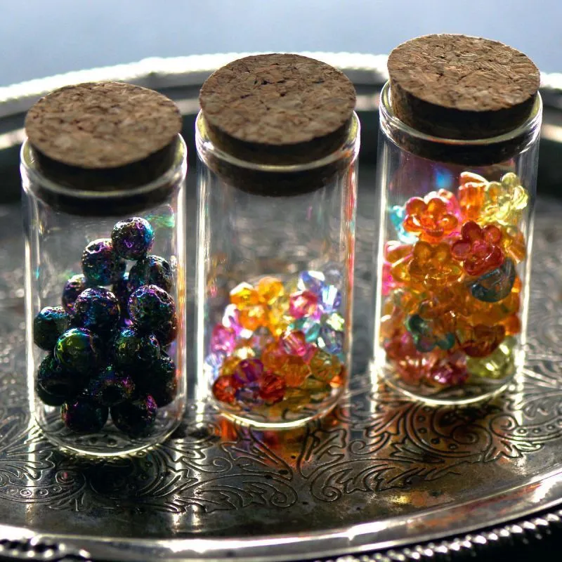 колба с крышкой, прозрачная, 60x30 мм