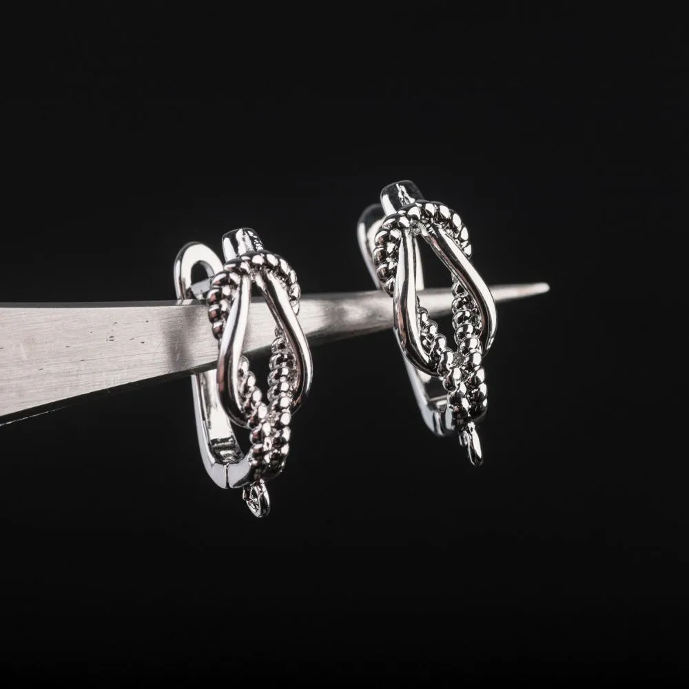 швензы "нодо", покрытие платина, 18.5x12x6.5 мм 