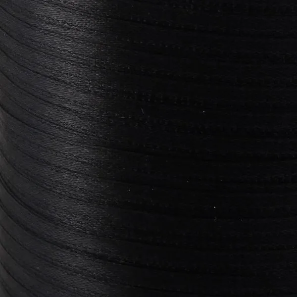 лента, атлас, цвет черный, ширина 3 мм ленты