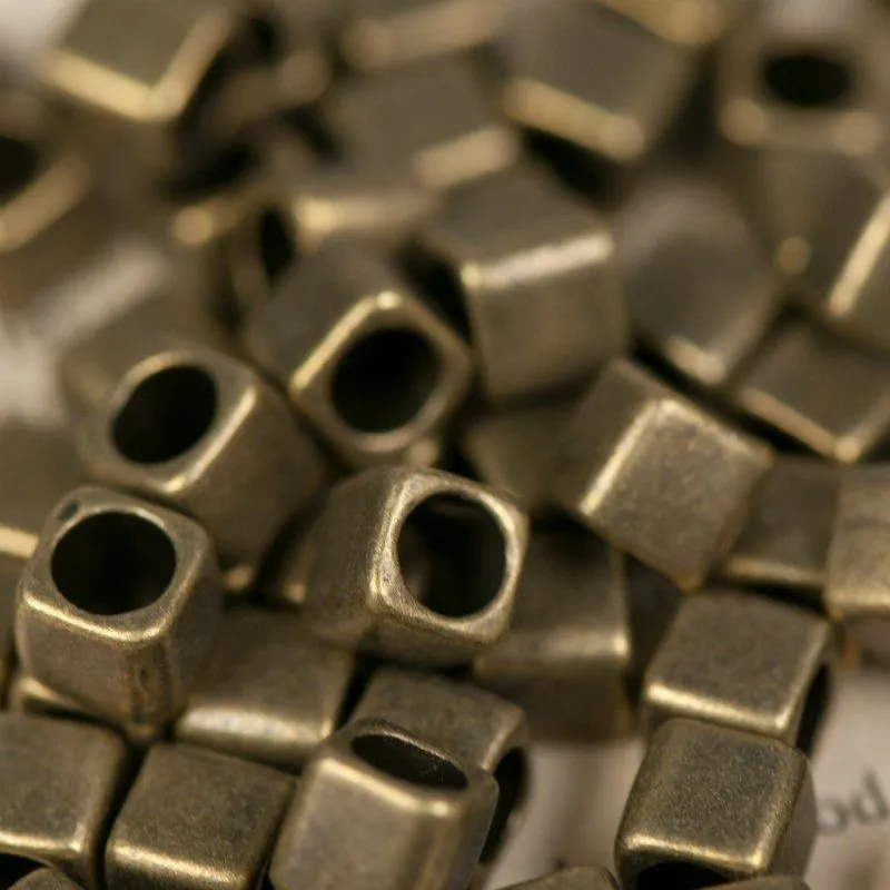 ес бусина металл "куб", цвет античная бронза, 6х6х6 мм