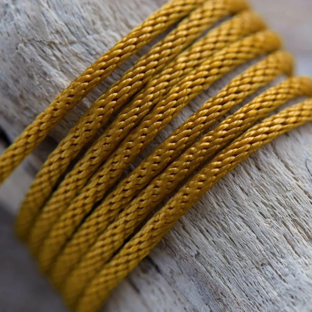шнур, полиэстер, круглый, цвет золотистый, 2 мм  