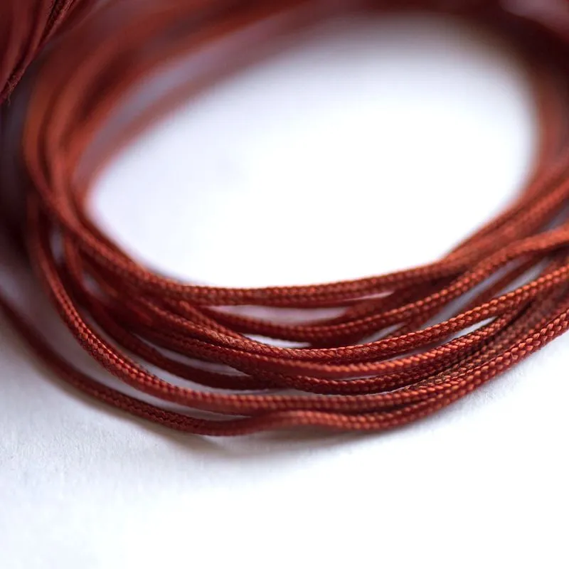 шнур, полиэстер, цвет рыже-коричневый, 1 мм  