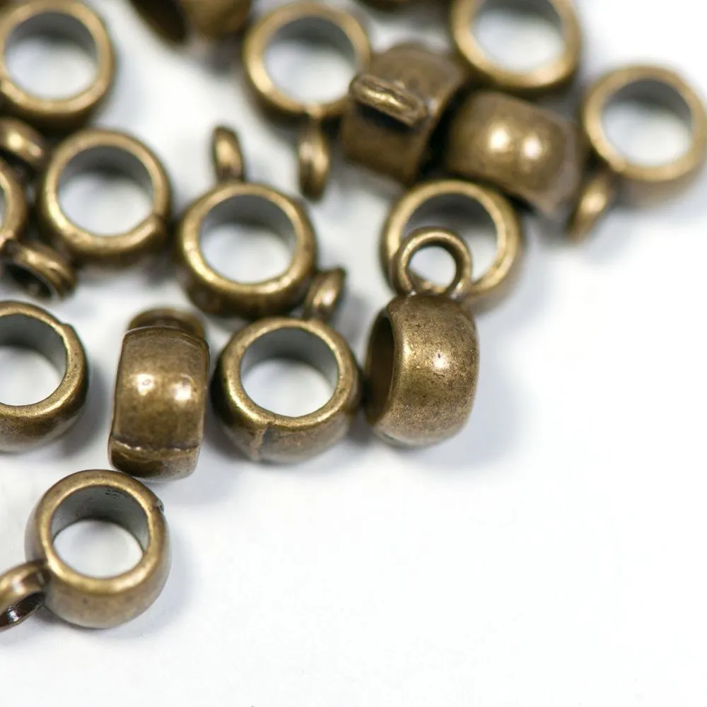 бейл "бочонок", цвет античная бронза, 9x6x4 мм