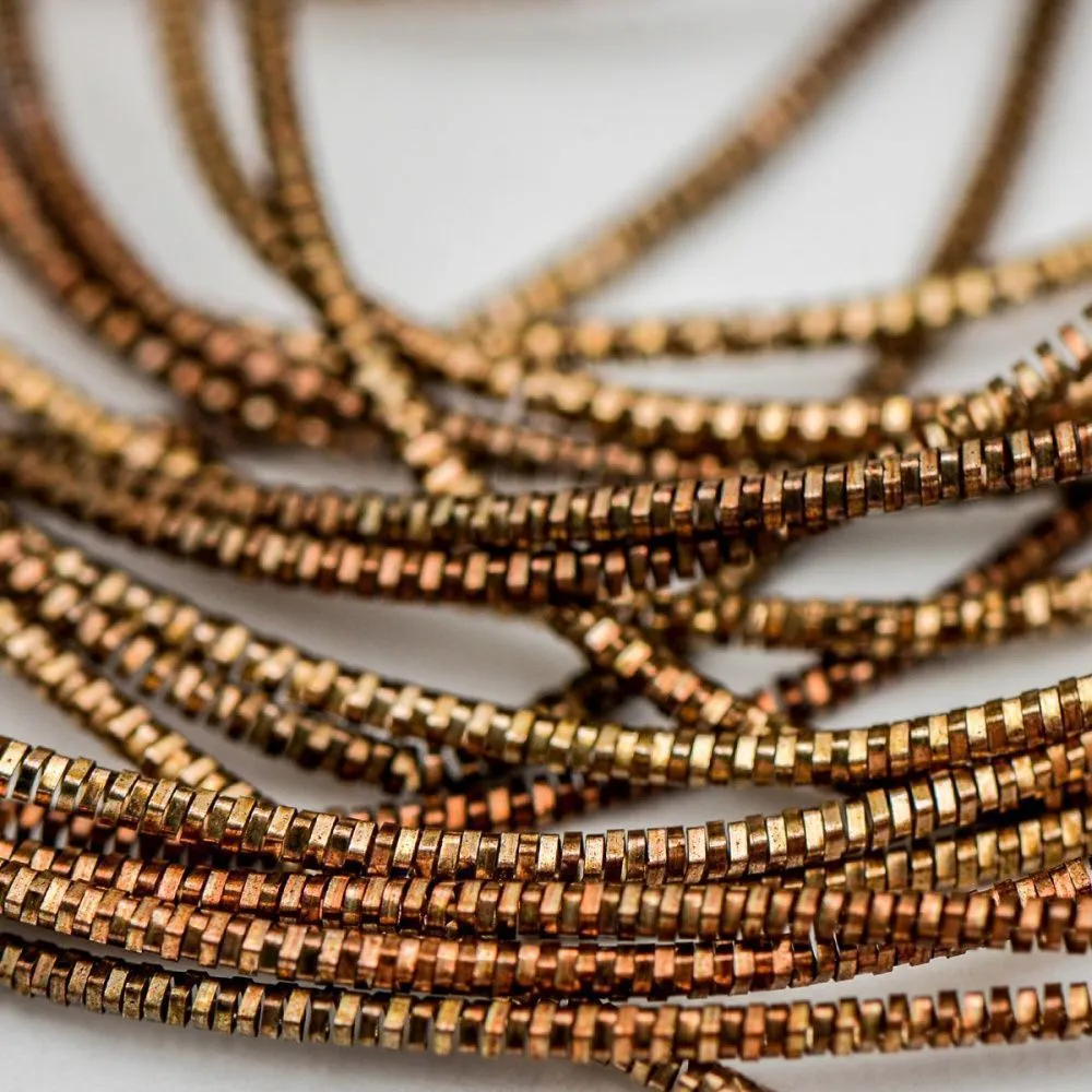 канитель трунцал, цвет бронза, 1.2 мм