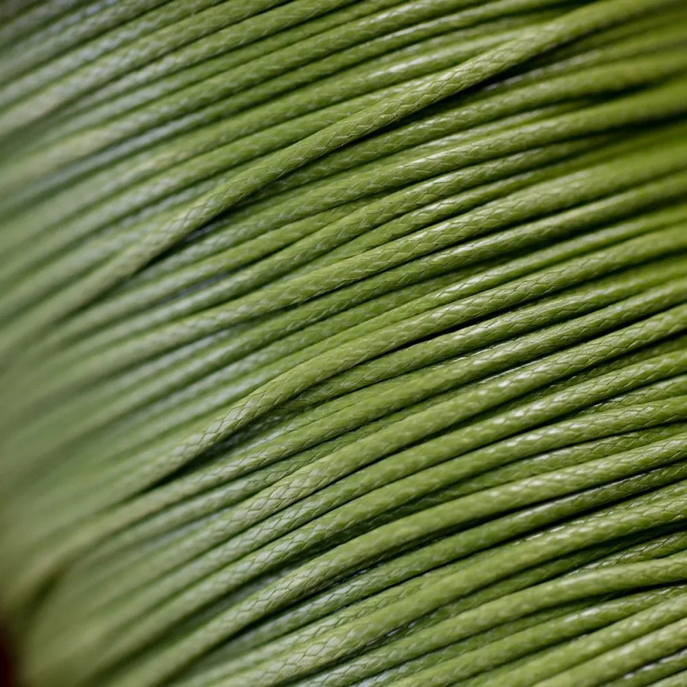 шнур вощеный, цвет оливково-зеленый, 1 мм