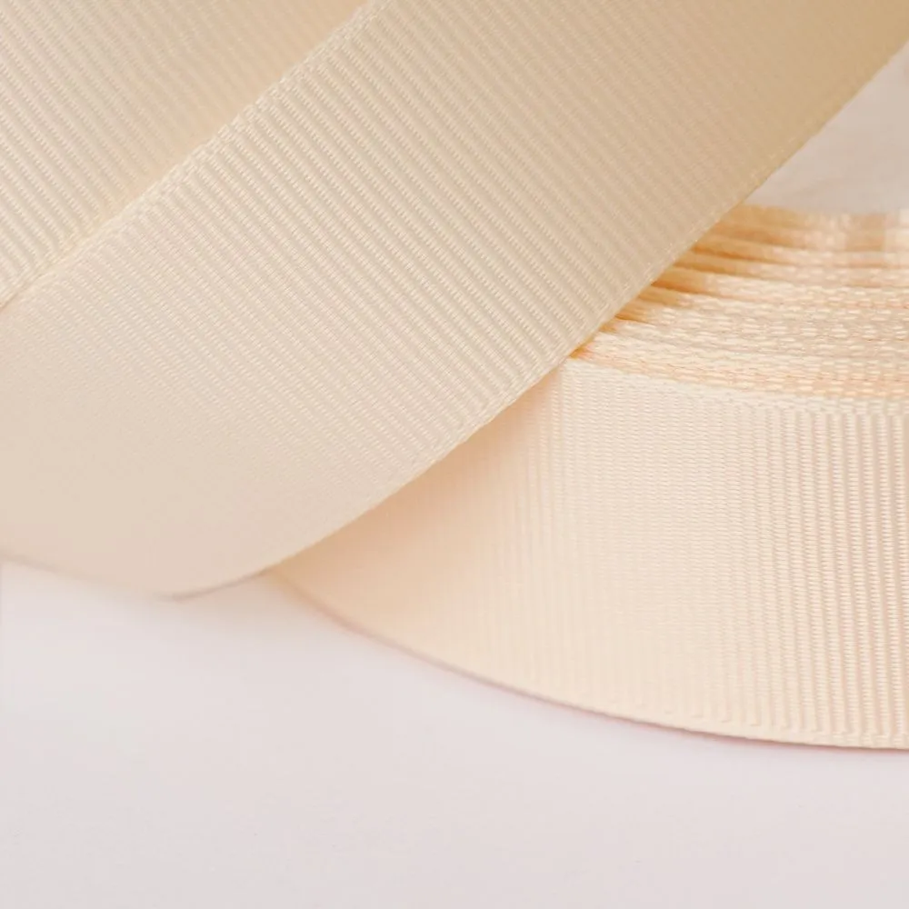 лента репсовая, цвет кремовый, ширина 25 мм ленты