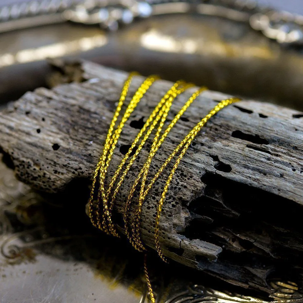 шнур металлик, цвет золото, 0.6 мм, 8 м