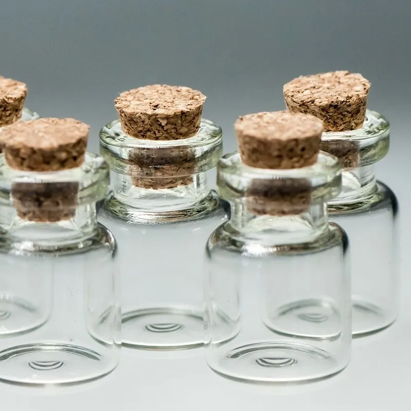 бутылочка с крышкой, прозрачная, 22x15 мм