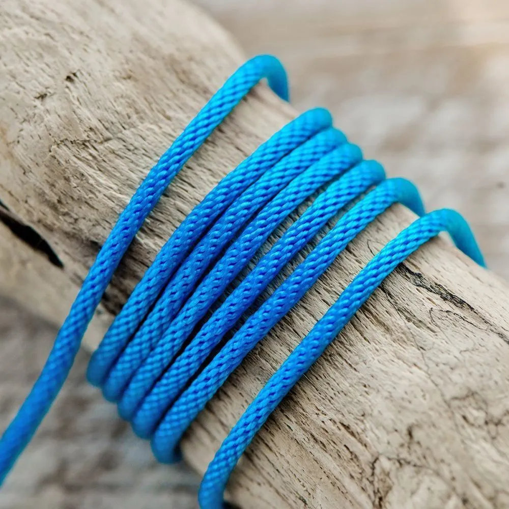 шнур, полиэстер, круглый, цвет голубой, 2 мм  