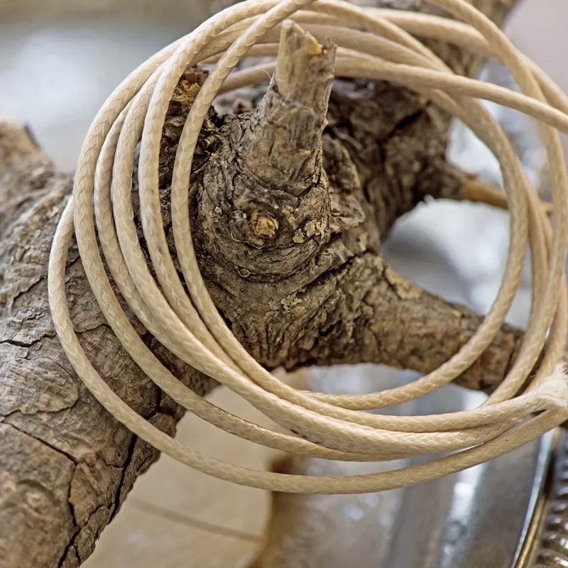 шнур вощеный, цвет светло-бежевый, 2 мм