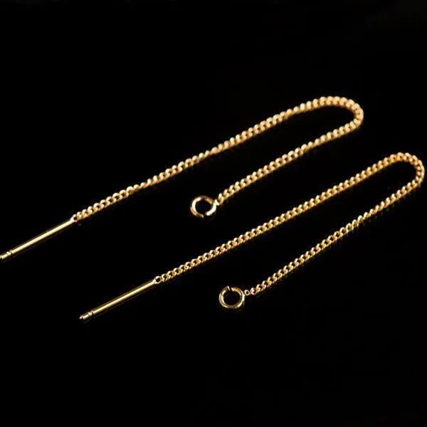 пуссеты "лайн", позолоченные, цвет золото, 82-85x1 мм