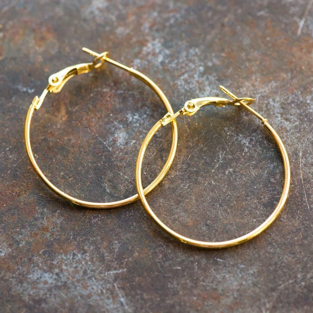 пуссеты "кольцо", цвет золото, 32x30 мм