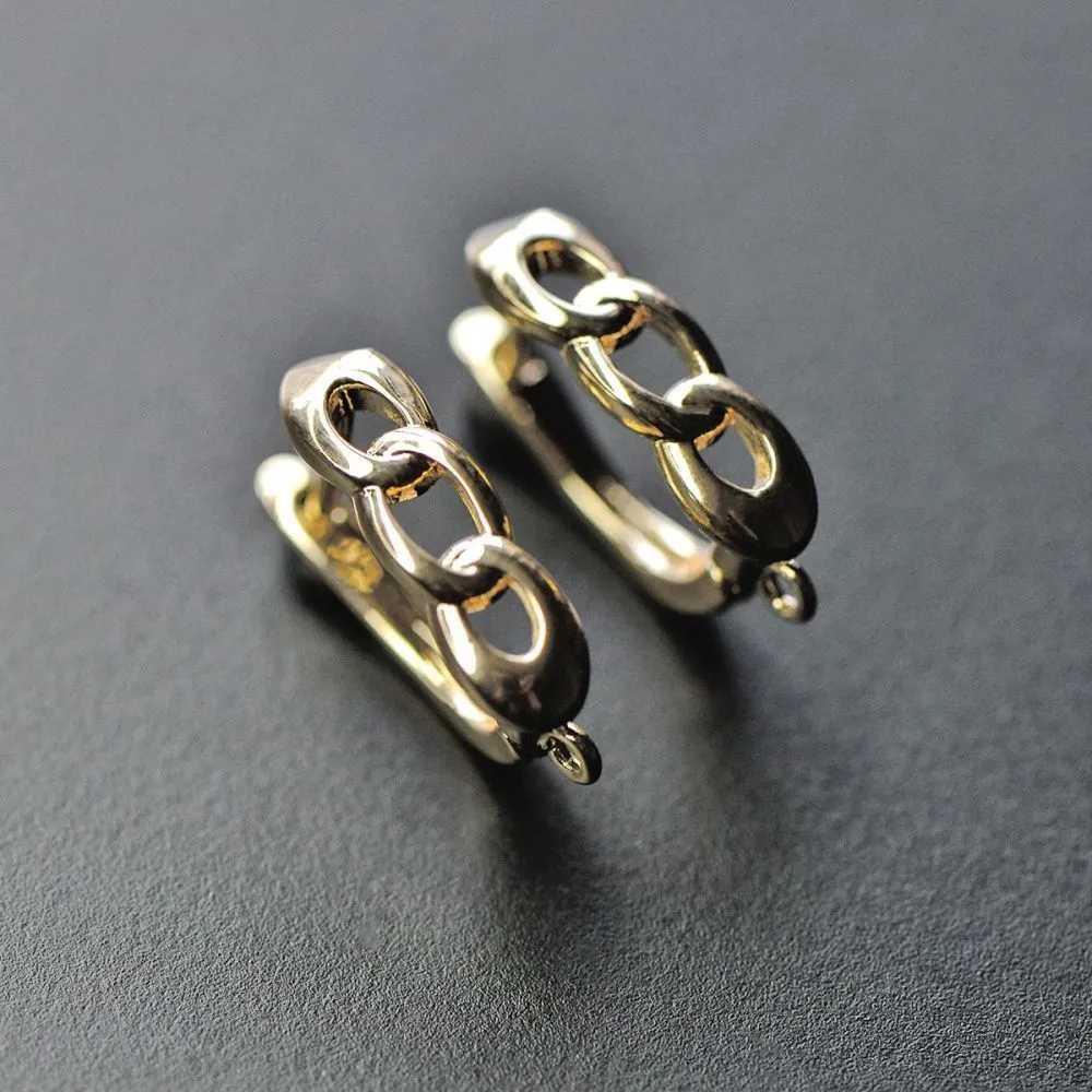 швензы "цепь", позолоченные, 18.5x5.5x12.5 мм 