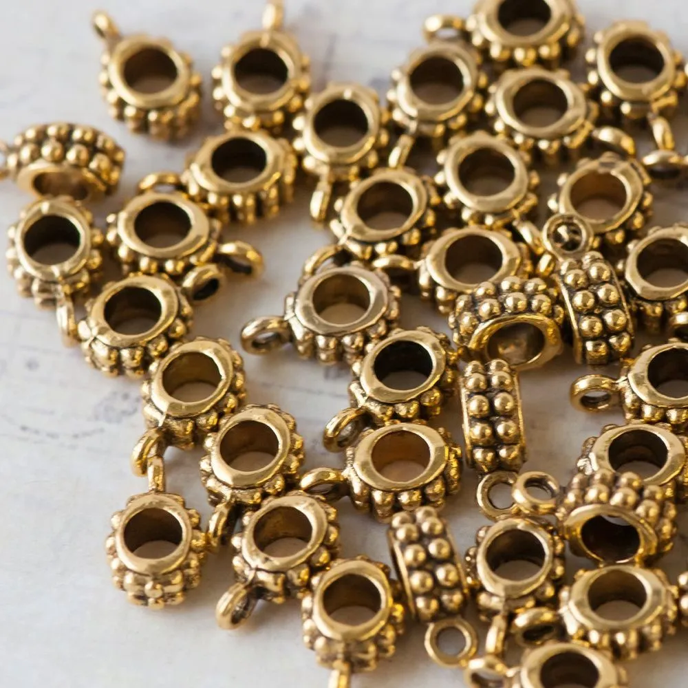 бейл "ежевика", цвет античное золото, 13x8x5 мм