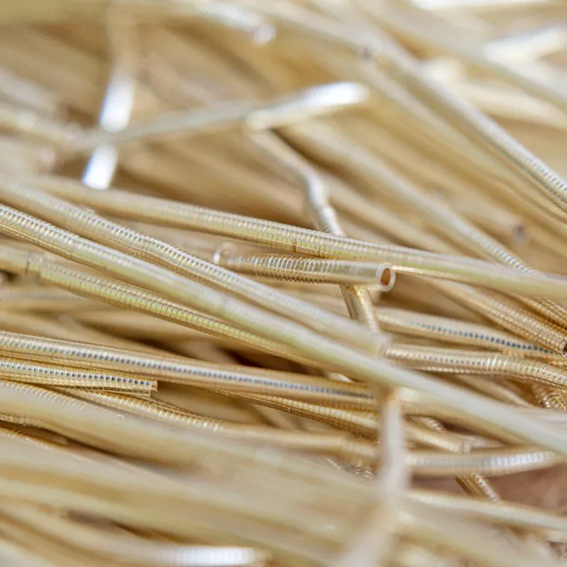 канитель мягкая, цвет бледное золото, 1 мм